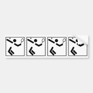 Autocollant De Voiture Chiffre de silhouette de tennis