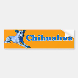 Autocollant De Voiture Chihuahua bleu