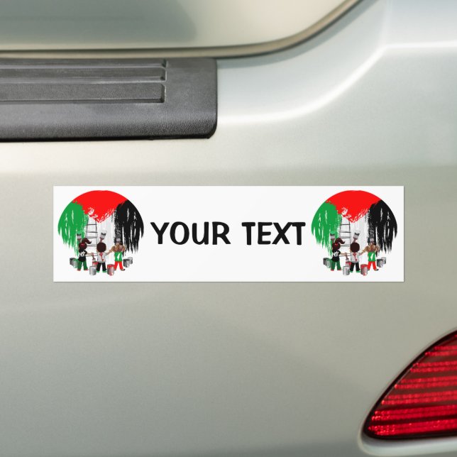 Autocollant De Voiture Children of Gaza Painting Palestine Flag  (En voiture)