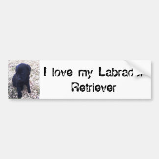 Autocollant De Voiture Chiot de récupération Black Labrador