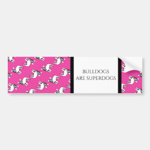 Autocollant De Voiture Chiots Bouledogues Français motif et texte