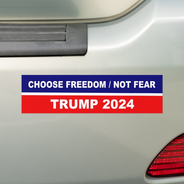 Autocollant De Voiture Choisissez Liberté et non peur Trump 2024 (En voiture)