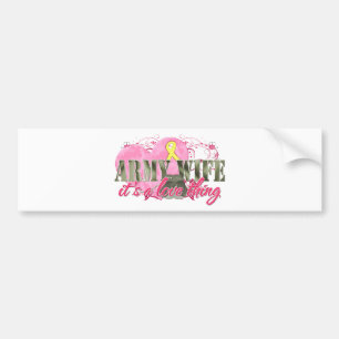 Autocollant De Voiture Chose d'amour d'épouse d'armée