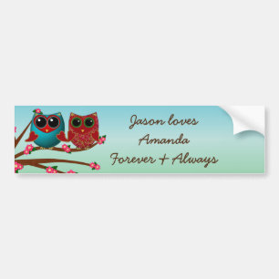 Autocollant De Voiture Chouette vous aime Bumper Sticker