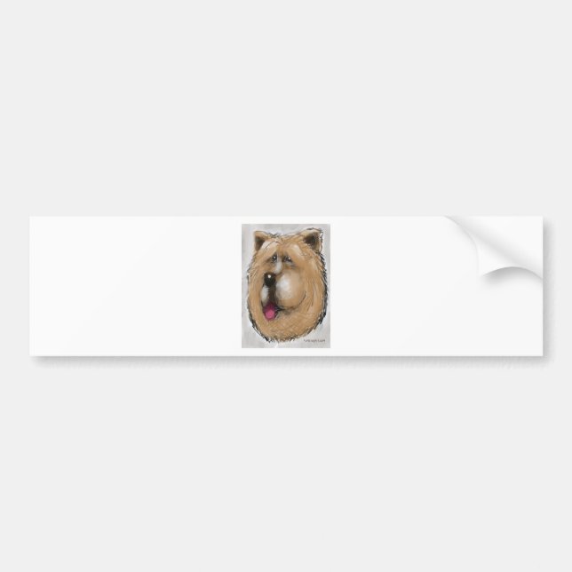 Autocollant De Voiture Chow Chow (Devant)