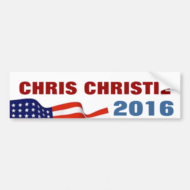 Autocollant De Voiture Chris Christie 2016 (Devant)