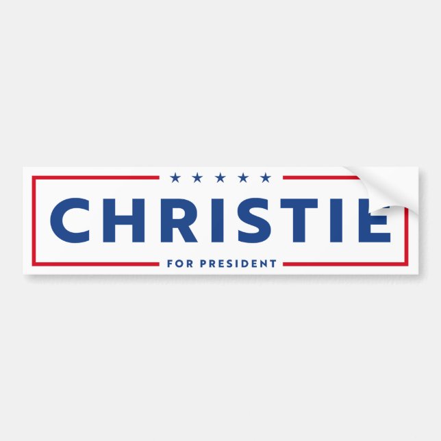 AUTOCOLLANT DE VOITURE CHRIS CHRISTIE 2024 (Devant)