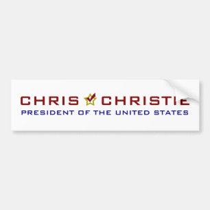 Autocollant De Voiture Chris Christie Président USA V2