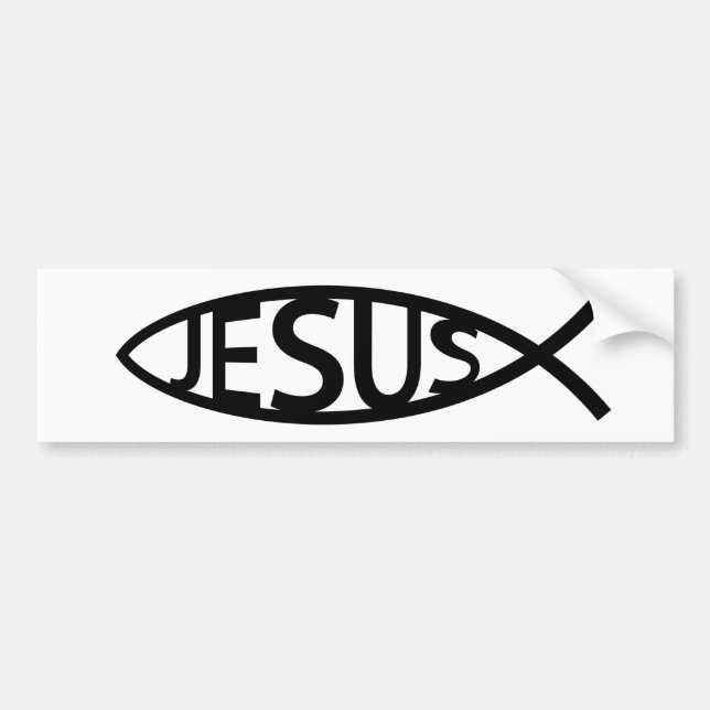 AUTOCOLLANT DE VOITURE CHRISTIAN JESUS FISH STICKER (Devant)