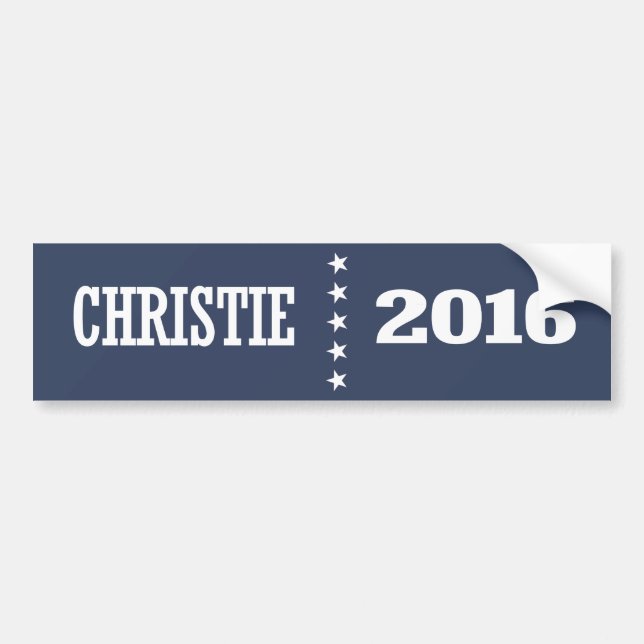 AUTOCOLLANT DE VOITURE CHRISTIE 2016 (Devant)