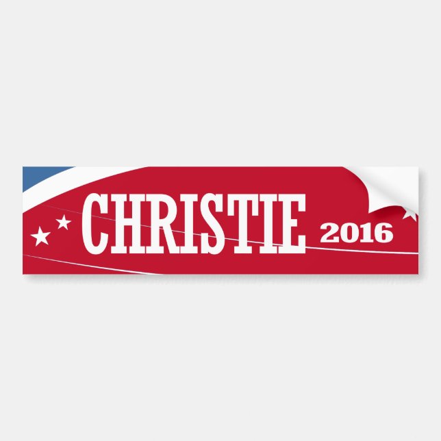 AUTOCOLLANT DE VOITURE CHRISTIE 2016 (Devant)