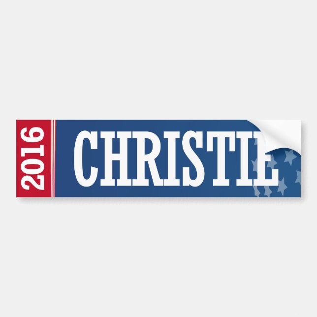 AUTOCOLLANT DE VOITURE CHRISTIE 2016 (Devant)