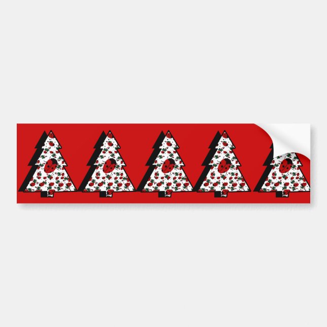 AUTOCOLLANT DE VOITURE CHRISTMAS LADYBUGS (Devant)