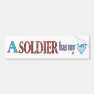 Autocollant De Voiture Chute dans l'amour avec un soldat