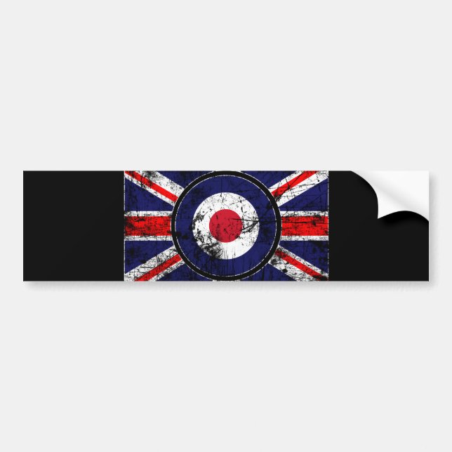 Autocollant De Voiture Cible BRITANNIQUE Union Jack de Mods de cible de (Devant)