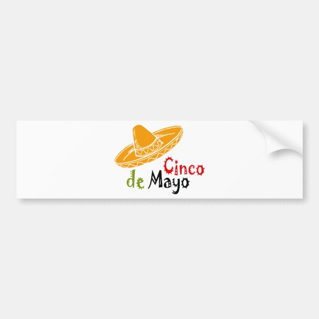 Autocollant De Voiture Cinco De Mayo (Devant)