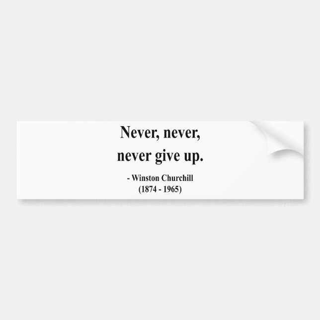 Autocollant De Voiture Citation 1a de Winston Churchill (Devant)