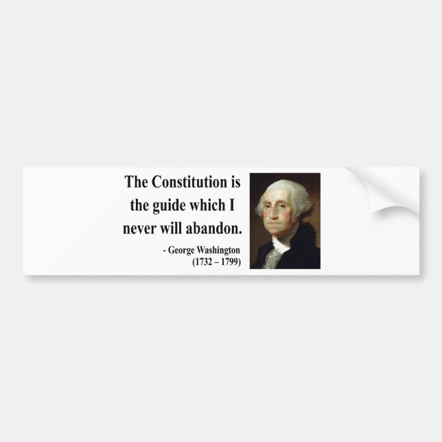 Autocollant De Voiture Citation 4b de George Washington (Devant)