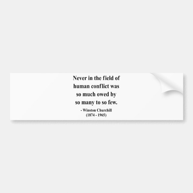 Autocollant De Voiture Citation 8a de Winston Churchill (Devant)