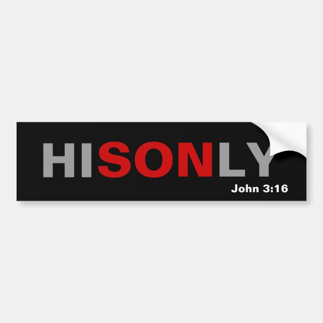 Autocollant De Voiture Citation biblique HISONNAIRE (Devant)