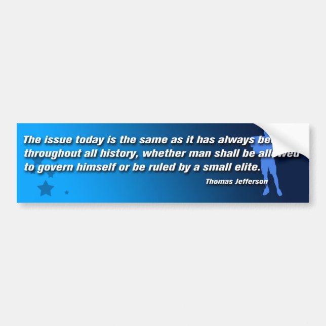 Autocollant De Voiture Citation BumperSticker de Thomas Jefferson (Devant)