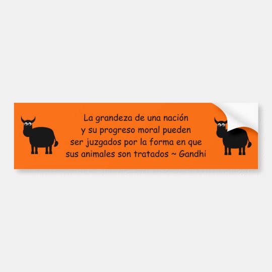 Autocollant De Voiture Citation De Droits Des Animaux De Gandhi Dans Zazzle Fr