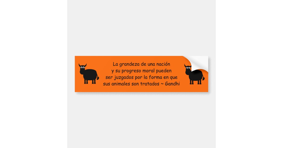 Autocollant De Voiture Citation De Droits Des Animaux De Gandhi Dans Zazzle Fr