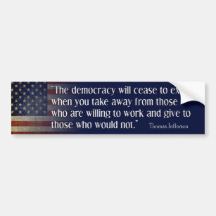 Stickers Magnets Pour Voiture Citation Thomas Jefferson Zazzle Fr