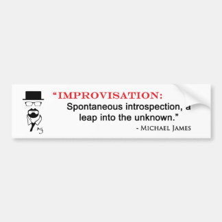 Autocollant De Voiture Citation de MJ Improv - bumpersticker