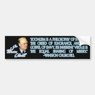 Autocollant De Voiture Citation de Winston Churchill sur le socialisme
