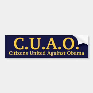 Autocollant De Voiture Citoyens unis contre Obama