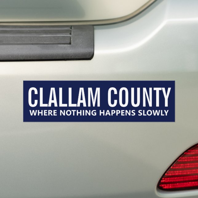 Autocollant De Voiture Clallam County Slogan Humor Bumper Sticker (En voiture)
