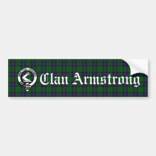 Autocollant De Voiture Clan Armstrong Crest Badge et Tartan