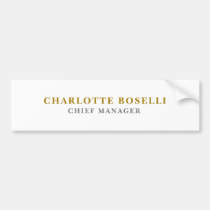 Autocollant De Voiture Classique Minimaliste Professionnel Couleur Or