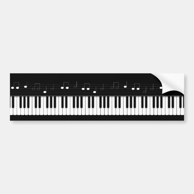 Autocollant De Voiture Clavier pour piano (Devant)