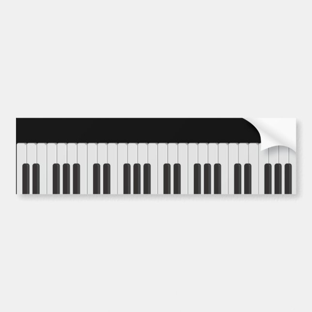 Autocollant De Voiture Clavier pour piano (Devant)