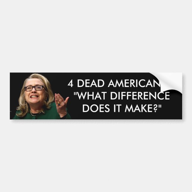 Autocollant De Voiture Clinton - quelle différence fait-elle ? (Devant)