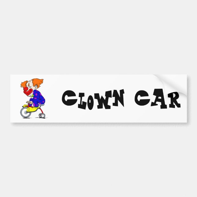 Autocollant De Voiture Clown sur le tricycle (Devant)