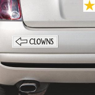 Autocollant De Voiture Clowns drôles à ma gauche Flèche