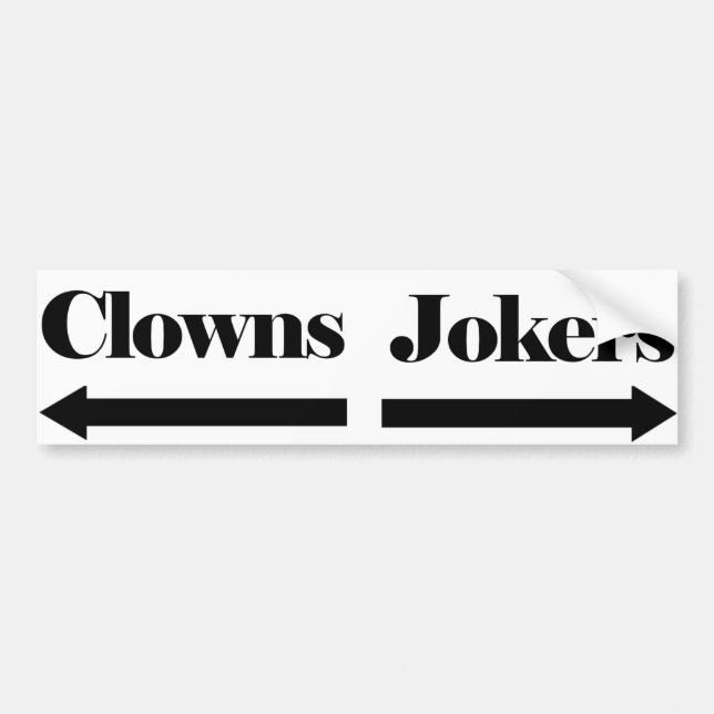 Autocollant De Voiture Clowns et jokers (Devant)