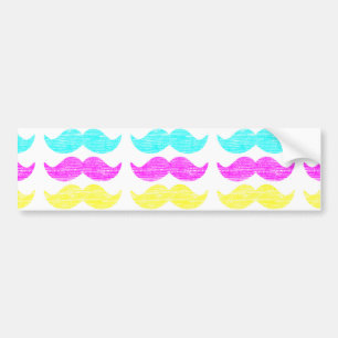 Autocollant De Voiture CMY Mustaches (style presse-lettres)