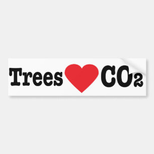 Autocollant De Voiture CO2 d'amour d'arbres