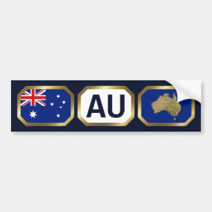 Autocollant De Voiture Code de la carte du drapeau australien