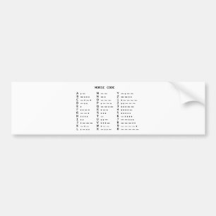 Autocollant De Voiture Code Morse