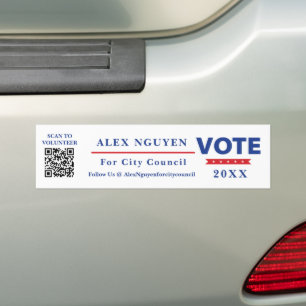 Autocollant De Voiture Code QR de campagne politique