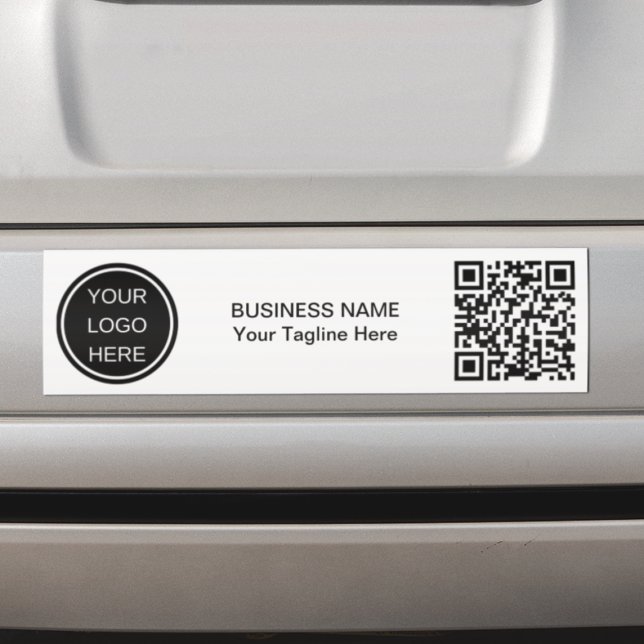 Autocollant De Voiture Code QR personnalisé et logo de l'entreprise (Créateur téléchargé)