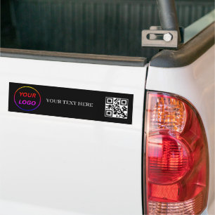 Autocollant De Voiture Code QR promotionnel simple logo et texte pour ent