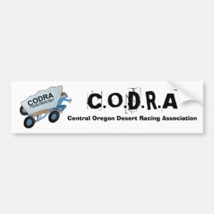 Autocollant De Voiture CODRAlogo, C.O.D.R.A, désert central Rac de