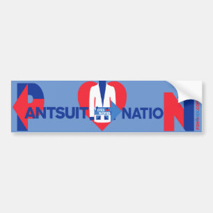Autocollant De Voiture Coeur au centre de la nation de Pantsuit