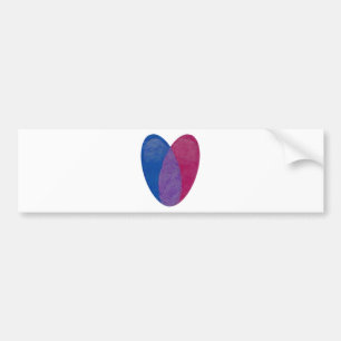 Autocollant De Voiture Coeur bisexuel